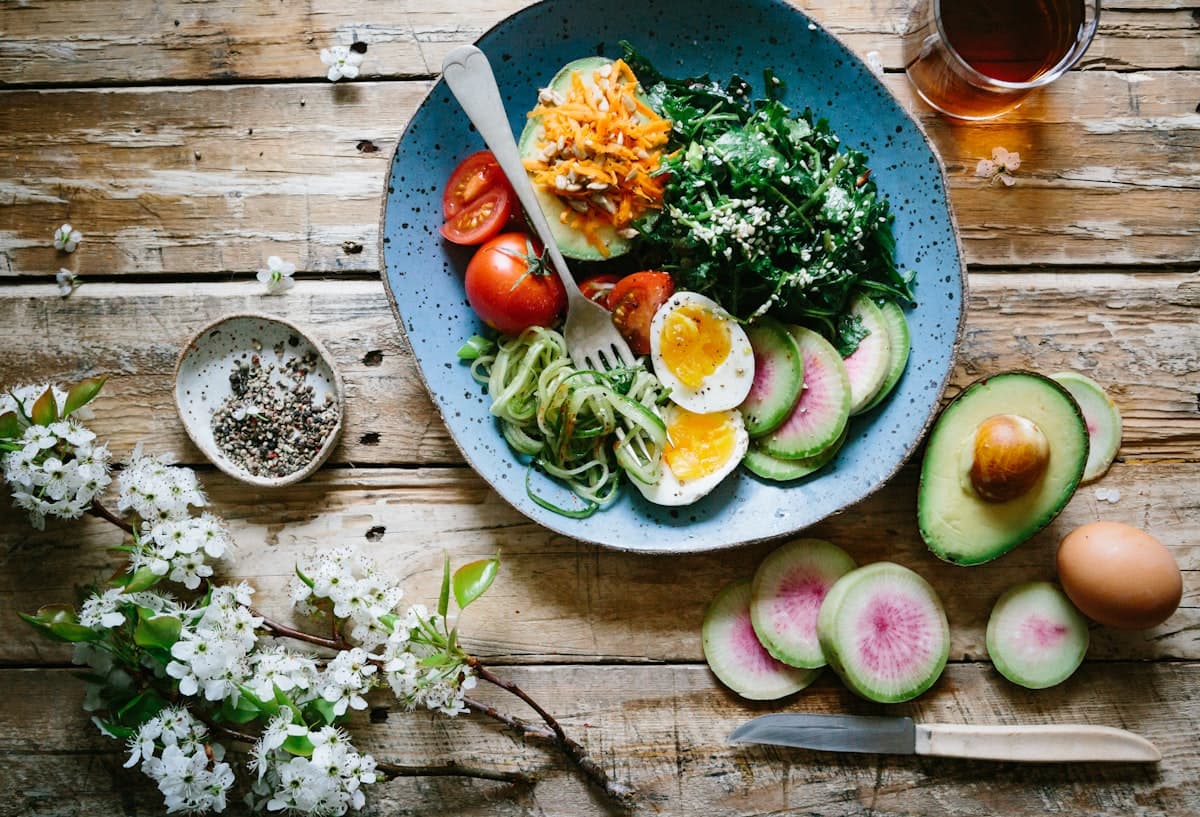 Fresh vegetables and healthy ingredients for a nutrition workshop